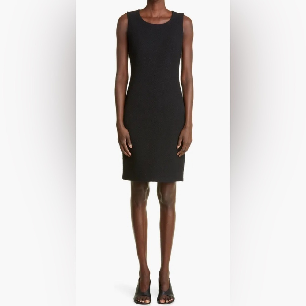 ST. JOHN CAVIAR Knit Classic Dress Wool Blend